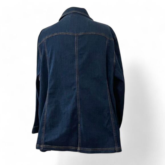 CATHERINES Women's Plus Size Blue Stretch Denim Jacket SIZE 4X - Picture 5 of 8